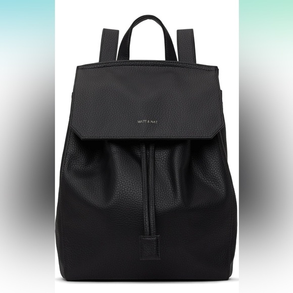 Matt & Nat Vegan Handbags Black Mumbai Backpack - Picture 1 of 2